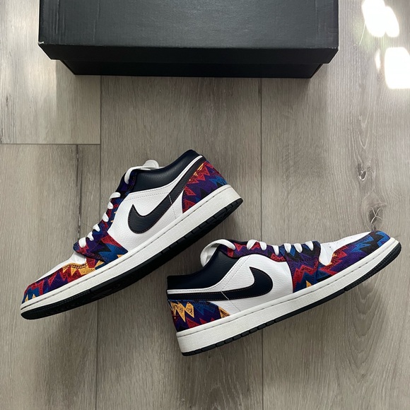 🔥 Nike Air Jordan 1 “Nothing But Net” Low Multicolor Sneakers  - Size 11 Men - Picture 2 of 8